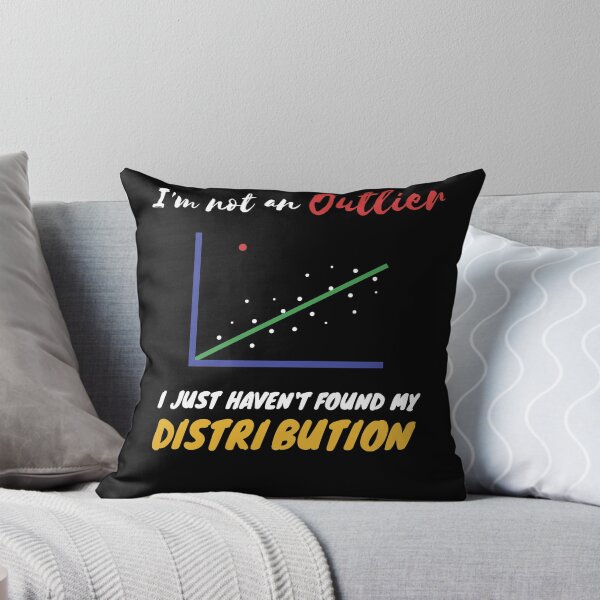 Item preview, Funny Statistics Inside joke about Outliers and Distribution designed and sold by HepiusArt.
