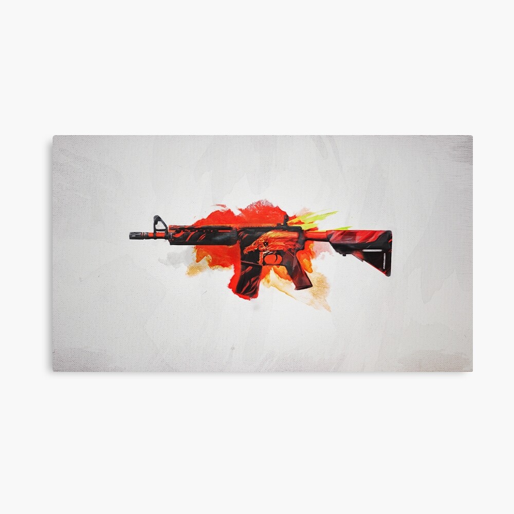 Cs Go M4a4 Howl Painting Poster By Gaming Cult Redbubble - cs go m4a1 s roblox
