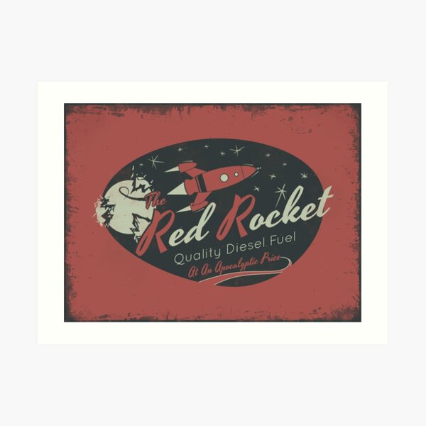 Red Rocket (Distressed) Art Print