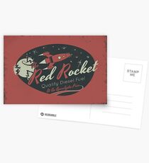 Red Rocket (Distressed) Postcards