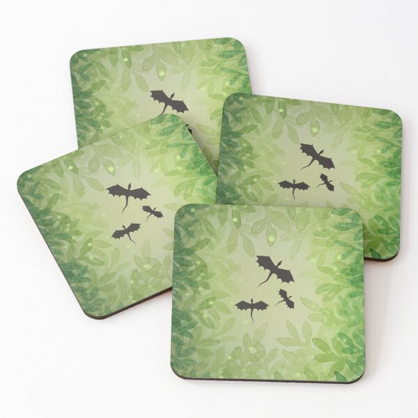 Item preview, Watercolour dragons in forest designed and sold by MKimo.
