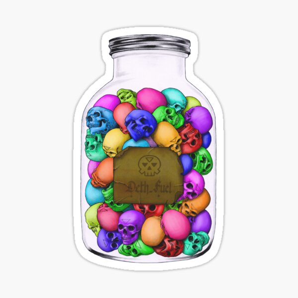deth fuel: jar_hed Sticker