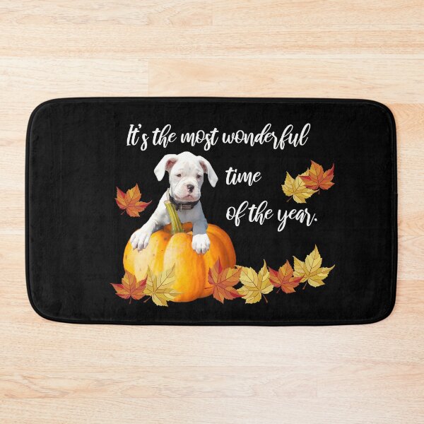 Item preview, Fall Leaves, Halloween White Boxer Puppy designed and sold by 3QuartersToday.