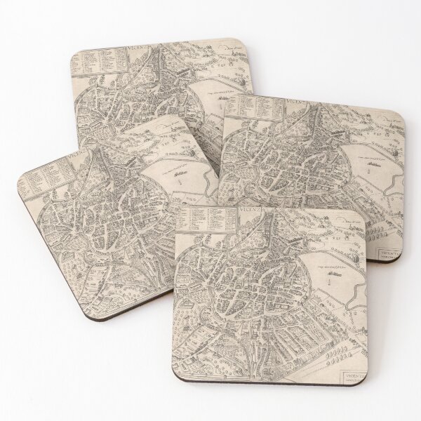 Item preview, Vintage Map of Vicenza Italy (1588) designed and sold by BravuraMedia.