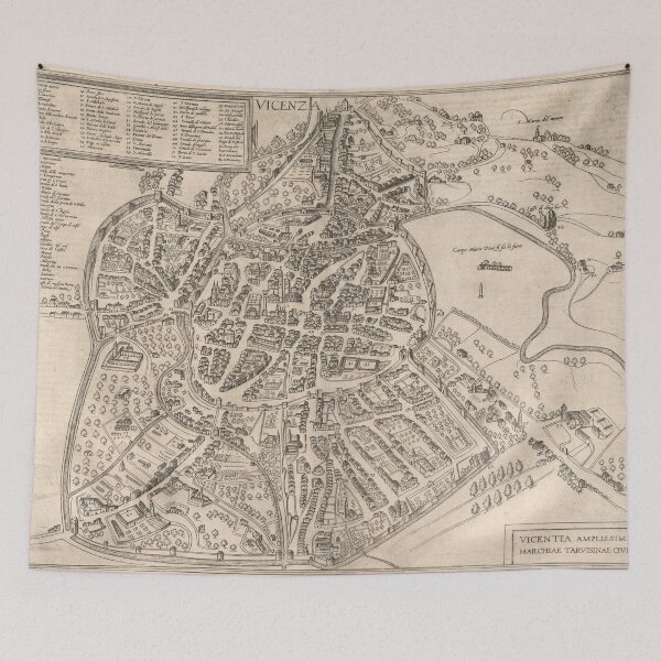 Item preview, Vintage Mapa de Vicenza Italia (1588) designed and sold by BravuraMedia.