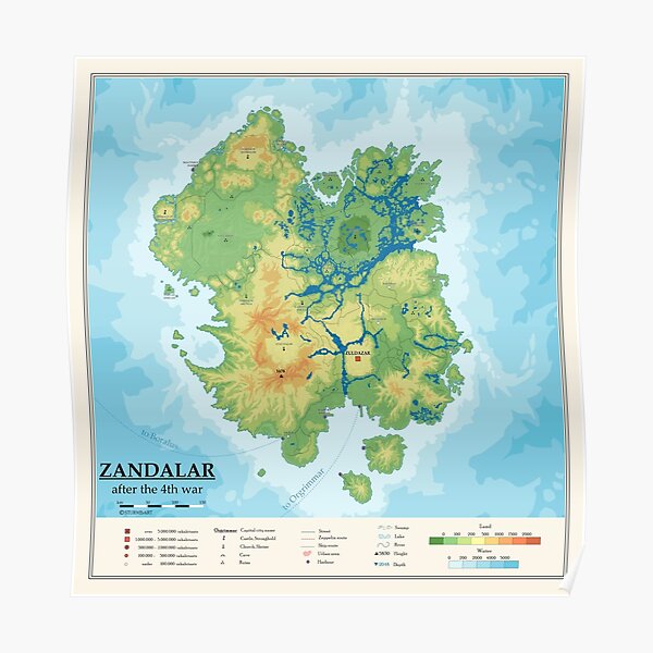 Detailed Zandalar map Poster