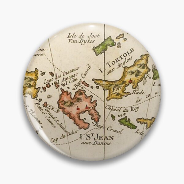 Item preview, Vintage map of the Virgin Islands (1764) designed and sold by BravuraMedia.