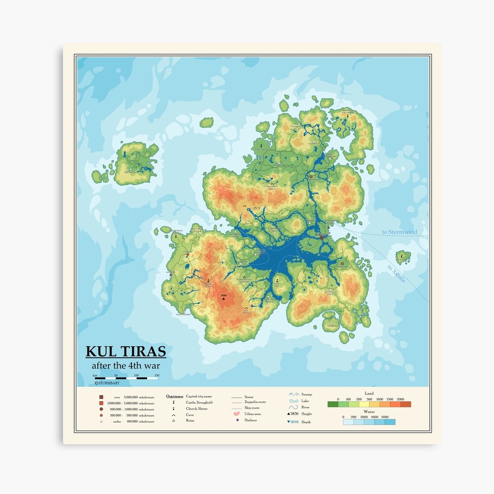 Wow Kul Tiras Map Detailed Kul Tiras Map" Poster By Sturmbart | Redbubble Wow Kul Tiras Map Detailed Kul Tiras Map" Poster By Sturmbart | Redbubble