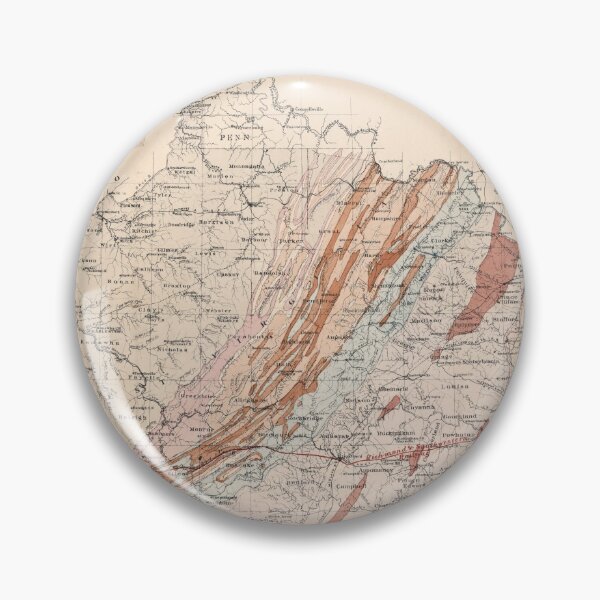 Item preview, Vintage Geological Map of Virginia (1875) designed and sold by BravuraMedia.