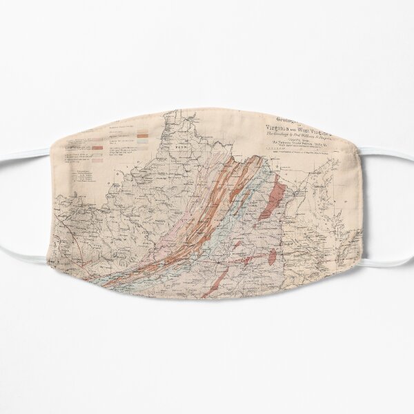 Vintage Geological Map of Virginia (1875) Mask