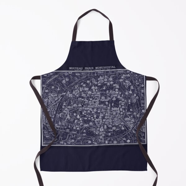 Item preview, Antique French Map of Paris Blueprint style designed and sold by Glimmersmith.