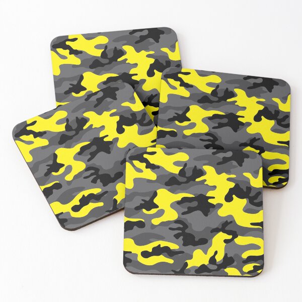 Item preview, Yellow Neon and Grey Camo Camouflage Pattern designed and sold by digitalvintage.