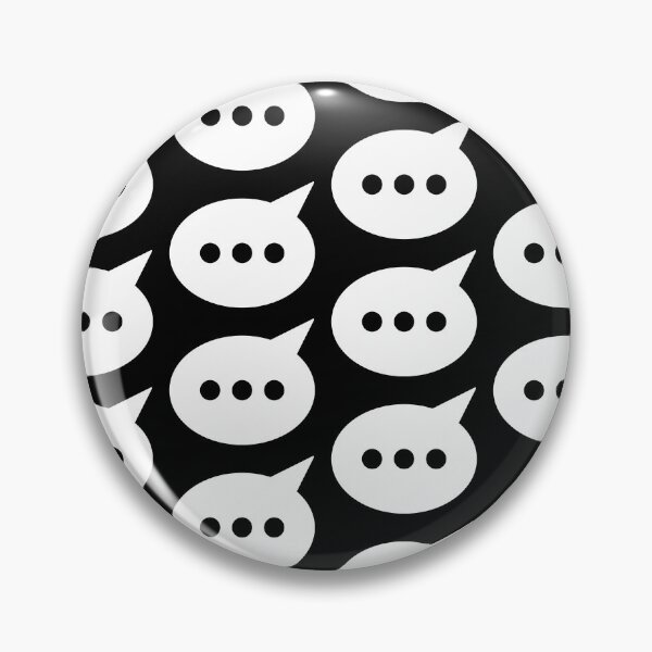 Item preview, Ellipsis Speech Bubble - White On Black Pattern designed and sold by EelPopShop.