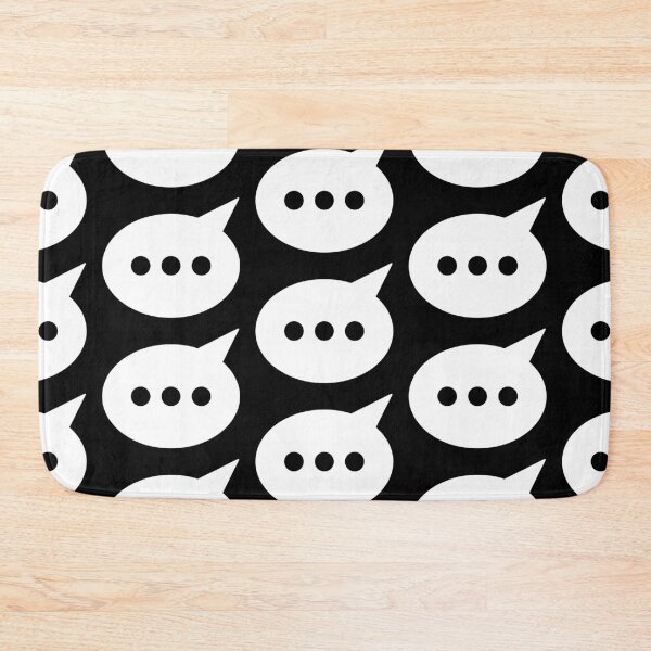 Item preview, Ellipsis Speech Bubble - White On Black Pattern designed and sold by EelPopShop.