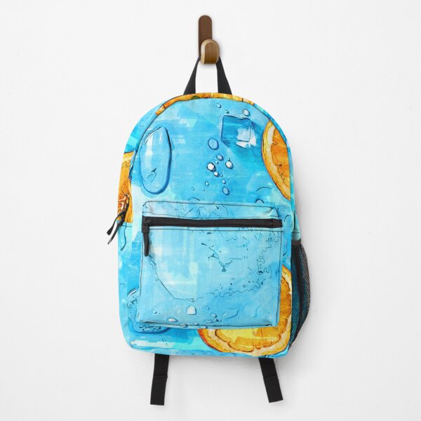 Item preview, Oranges & Melting Ice Blocks Bright Blue - For Fruit Lovers. designed and sold by ColortrixArt.