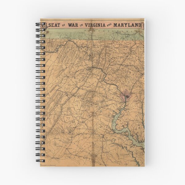 Item preview, Vintage Maryland & Virginia Civil War Battles Map (1863) designed and sold by BravuraMedia.