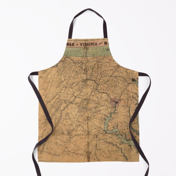 Item preview, Vintage Maryland & Virginia Civil War Battles Map (1863) designed and sold by BravuraMedia.