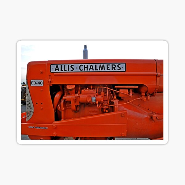 View of an Allis Chalmers vintage tractor Sticker