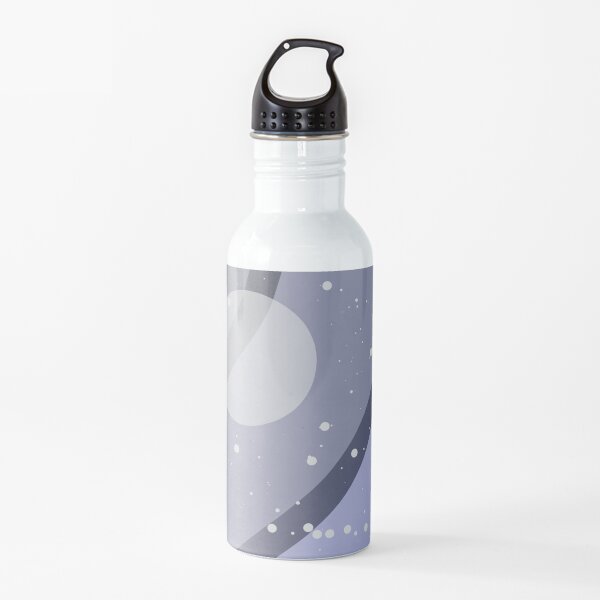 invisible moon in space and night sky Water Bottle