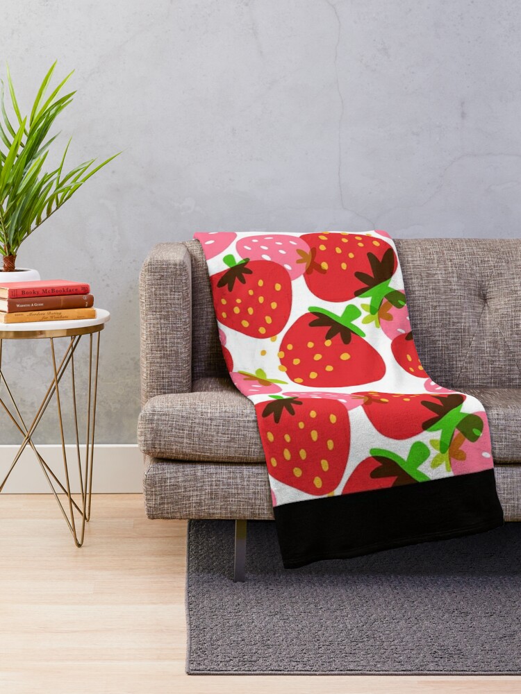 Discover Manta de Lana Frutas Fresa 152 x 203cm