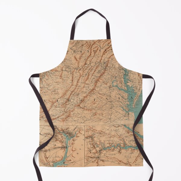 Item preview, Vintage Topographic Map of Virginia (1892) designed and sold by BravuraMedia.
