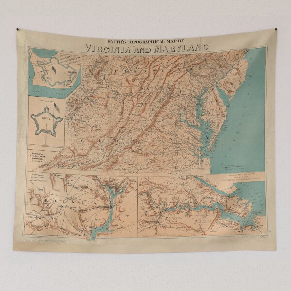 Item preview, Vintage Topographic Map of Virginia (1892) designed and sold by BravuraMedia.
