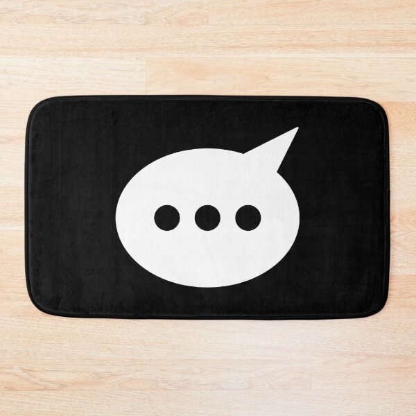 Item preview, Ellipsis Speech Bubble - White On Black designed and sold by EelPopShop.