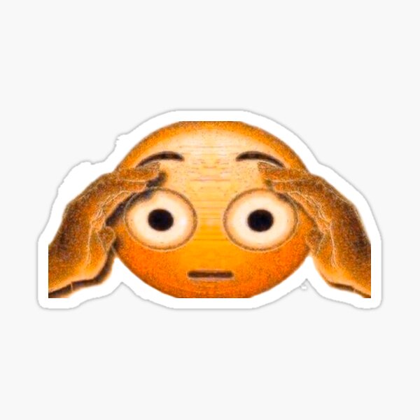 Sobbing Cursed Emoji Sticker for Sale by jenmish