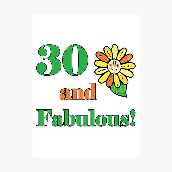 Item preview, 30th Birthday & Fabulous designed and sold by thepixelgarden.