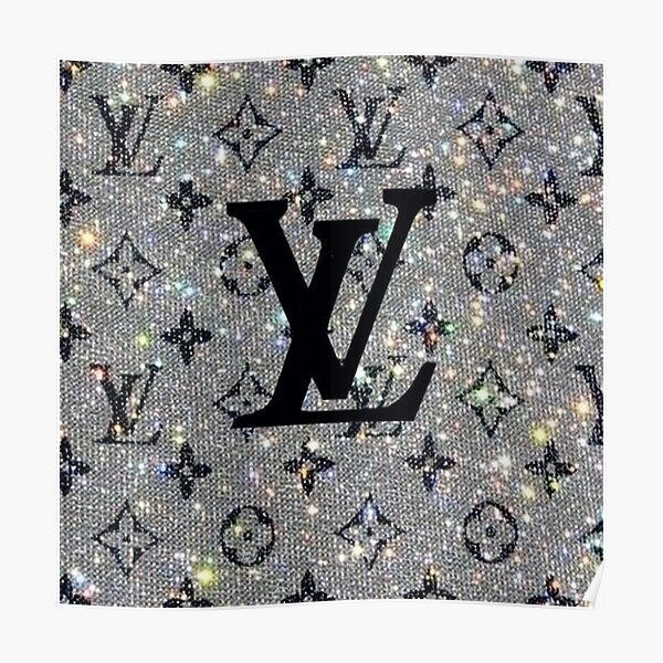 Louis V Gray Glitter Poster
