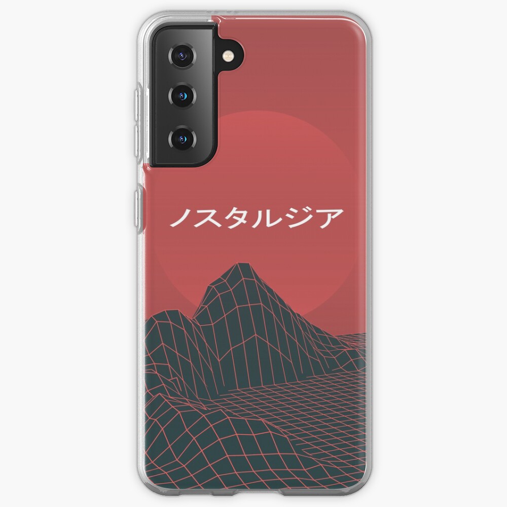 Deep Red Outrun retrowave Case & Skin for Samsung Galaxy