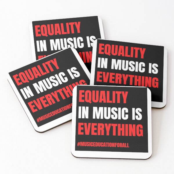 Item preview, Equality in Music is Everything Print (Red) designed and sold by teachmusicstore.