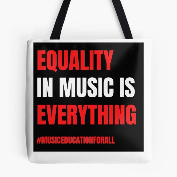 Item preview, Equality in Music is Everything Print (Red) designed and sold by teachmusicstore.