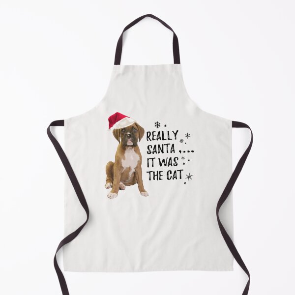 Item preview, Really Santa, it was the Cat,-Funny Boxer Dog Christmas designed and sold by 3QuartersToday.