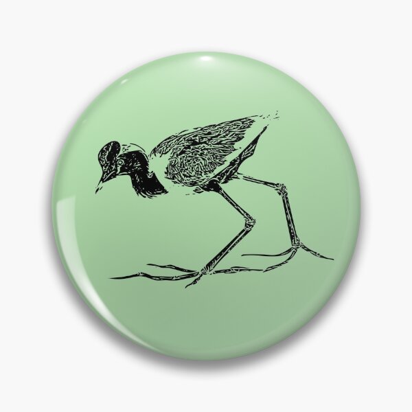 Item preview, Comb-Crested Jacana Black Print designed and sold by designsasstultd.