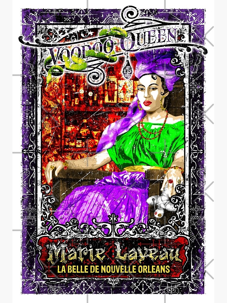Thumbnail 3 of 3, Art Print, New Orleans Voodoo Queen Marie Laveau designed and sold by unclegertrude.