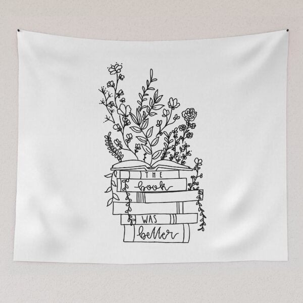 Item preview, The Book Was Better Floral Monochromatic designed and sold by EllBell-Designs.
