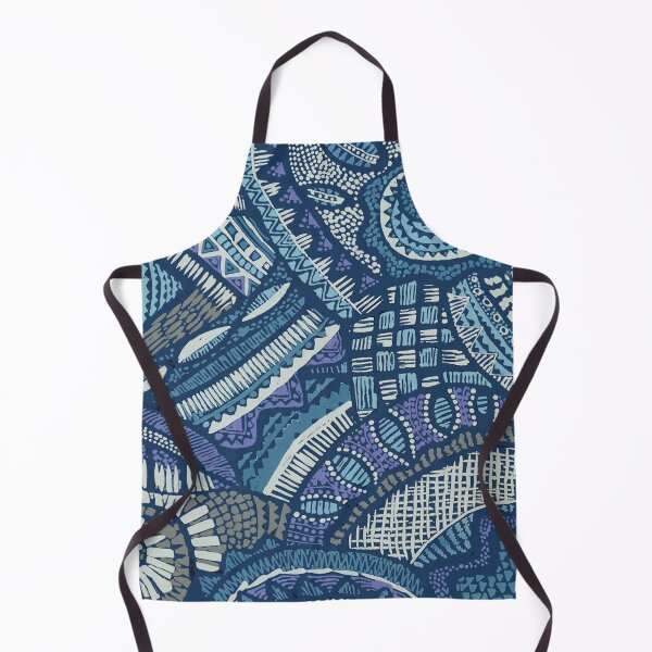 Item preview, Batik Abstract in Blue, Turk, White, and Indigo designed and sold by Leslie Rogers Todder.
