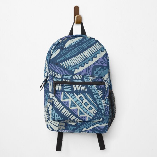 Item preview, Batik Abstract in Blue, Turk, White, and Indigo designed and sold by Leslie Rogers Todder.
