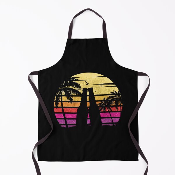 Item preview, Romantic Retro Sunset Beer Bottles and Palm Trees designed and sold by Byfab.