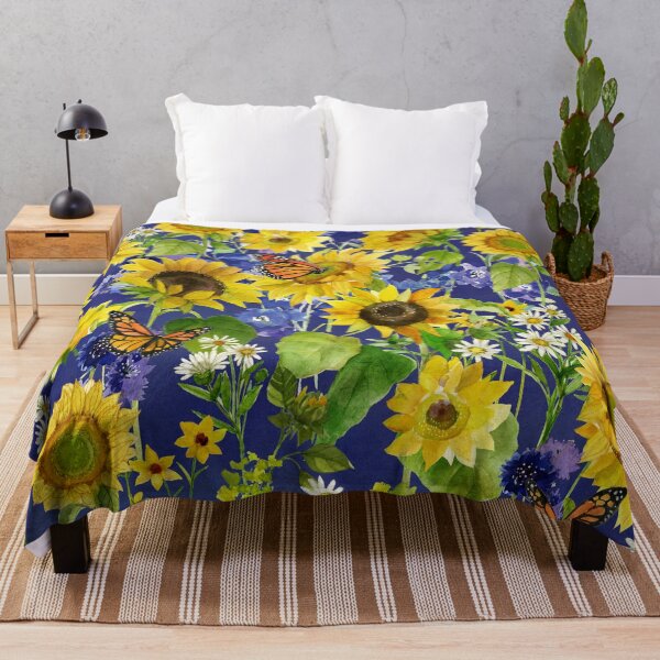 Item preview, Sunflowers and butterflies classic floral   designed and sold by Sue Zipkin.