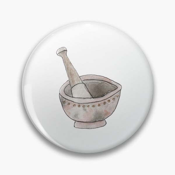 Item preview, Pink Granite Mortar & Pestle Illustration in Watercolor designed and sold by Regan Ralston.