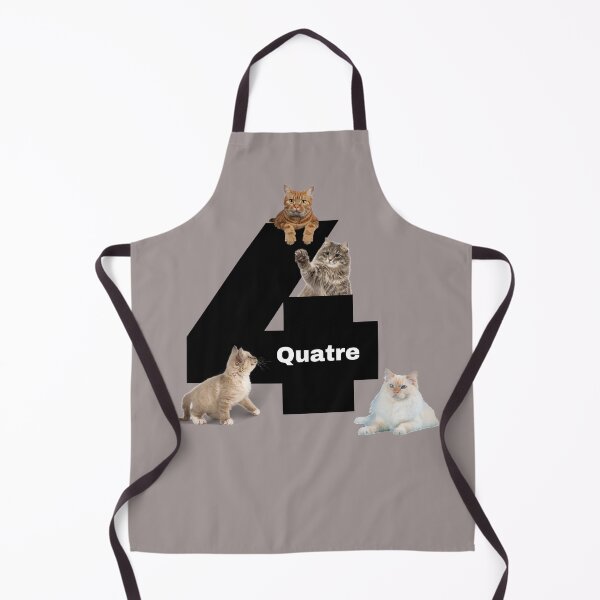 Item preview, Quatre - French for Four... Prononced 'Cat' - French play on words designed and sold by DavJen.