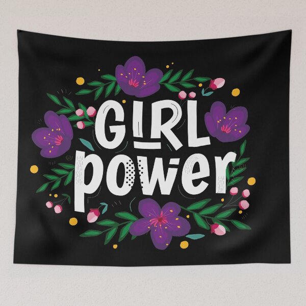 Item preview, GRL PWR FLOWER FEMINIST BOLT designed and sold by femyay.