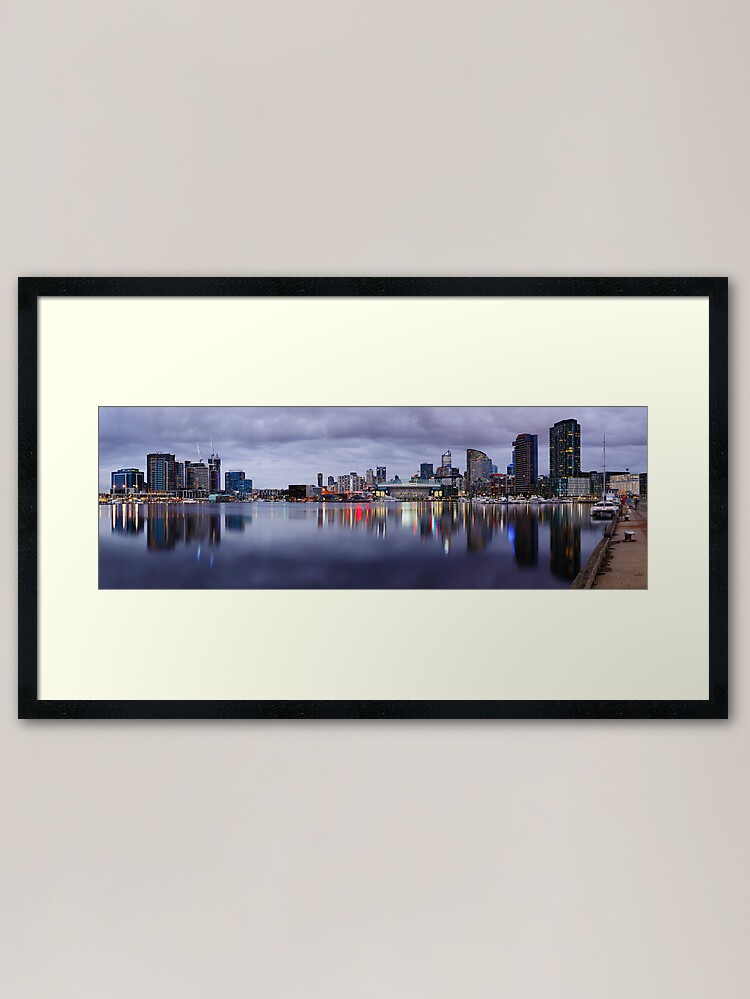 Alternate view of Docklands Evening, Melbourne, Victoria, Australia Framed Art Print