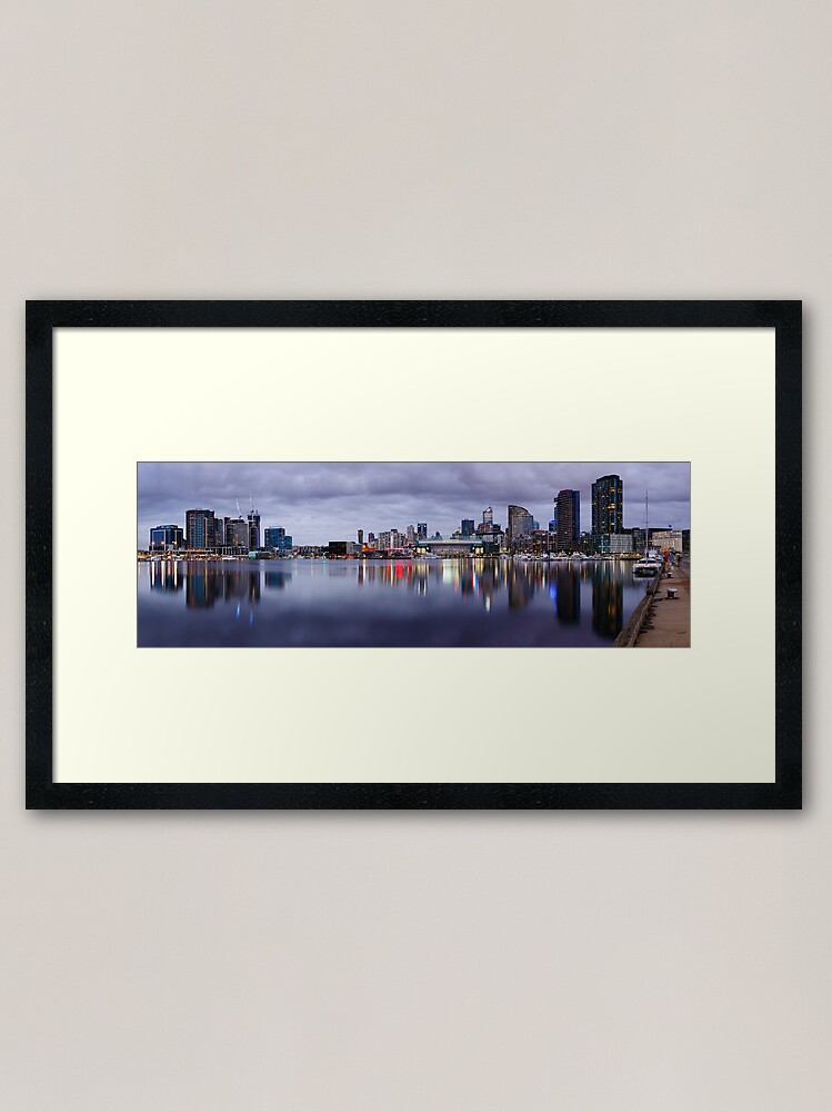 Alternate view of Docklands Evening, Melbourne, Victoria, Australia Framed Art Print
