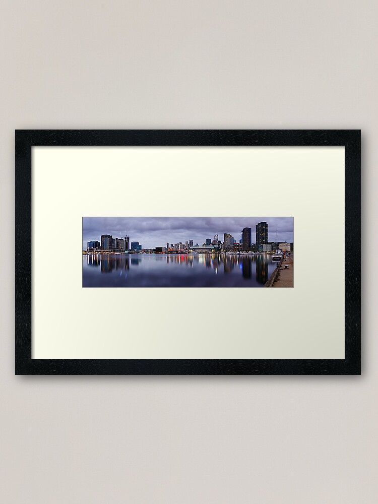 Alternate view of Docklands Evening, Melbourne, Victoria, Australia Framed Art Print
