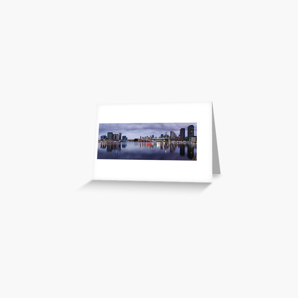 Docklands Evening, Melbourne, Victoria, Australia Greeting Card