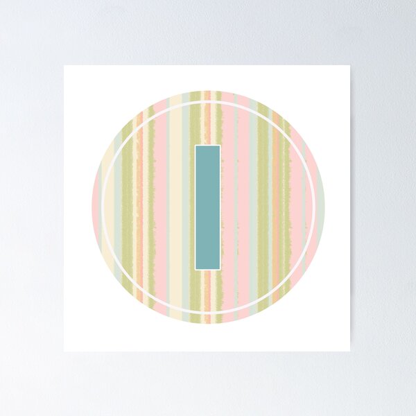 Aperçu de l'œuvre La lettre I (ou chiffre 1) aux pastels créée et vendue par digikim.