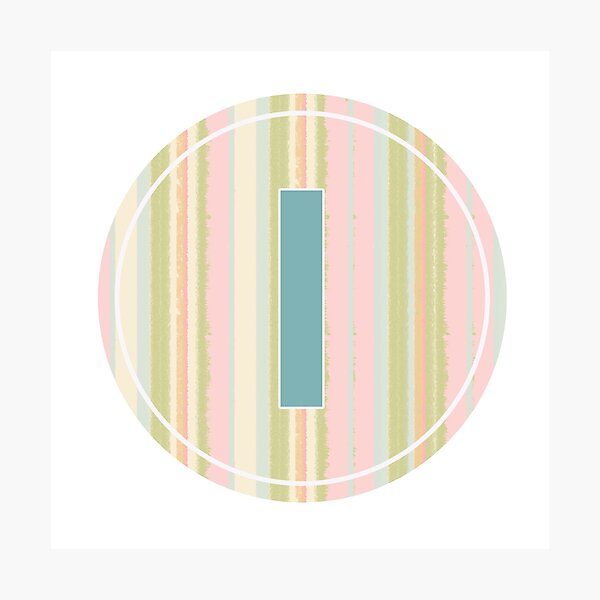 Item preview, The letter I (or number 1) in pastels designed and sold by digikim.